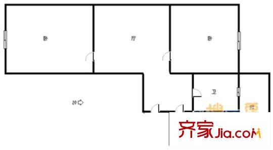 國(guó)強(qiáng)里戶型圖戶型圖 2室1廳1衛(wèi)1廚