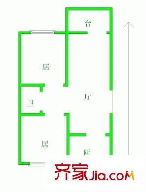 會澤園戶型圖戶型圖 2室2廳1衛(wèi)1廚