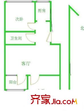 77號(hào)小區(qū)戶型圖鋼北樓戶型圖 2室1廳1衛(wèi)1廚