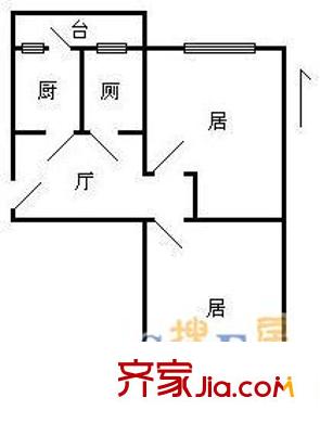 三潭西里戶型圖戶型圖 2室1廳1衛(wèi)1廚