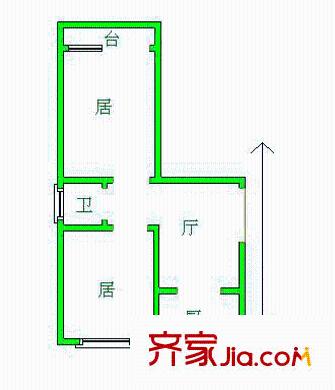 生昌里戶型圖戶型圖 2室1廳1衛(wèi)1廚