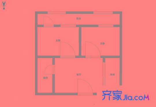 生昌里 2室 戶型圖