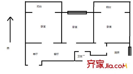 生昌里 3室 戶型圖
