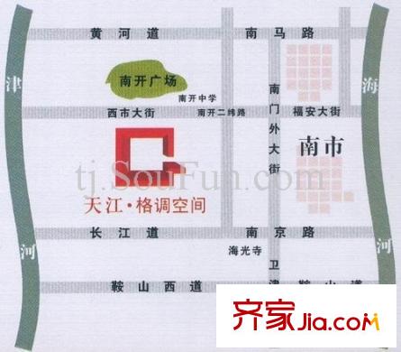 天江格調(diào)花園交通圖