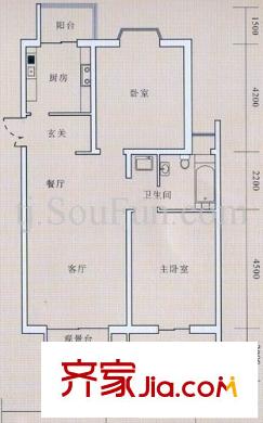 天江格調(diào)花園戶(hù)型圖戶(hù)型圖 2室2廳1衛(wèi)