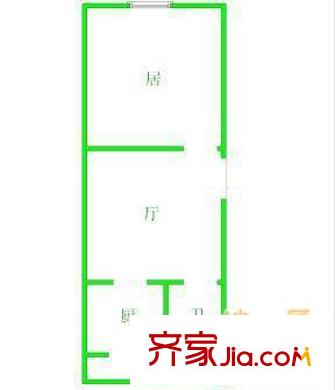 聚安西園戶型圖戶型圖 1室1廳1衛(wèi)1廚