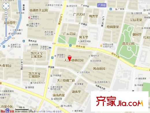 天江格調(diào)花園交通圖