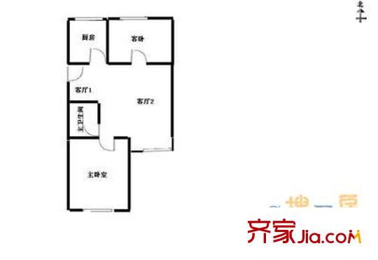 鳳儀園戶型圖戶型圖 2室1廳1衛(wèi)1廚