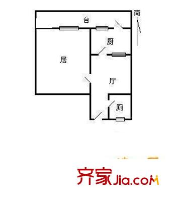 鳳儀園戶型圖戶型圖 1室1廳1衛(wèi)1廚
