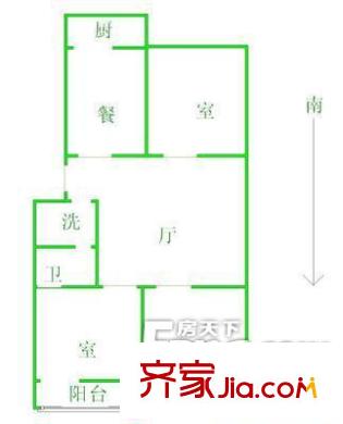 世紀(jì)新村戶型圖戶型圖 3室2廳1衛(wèi)1廚