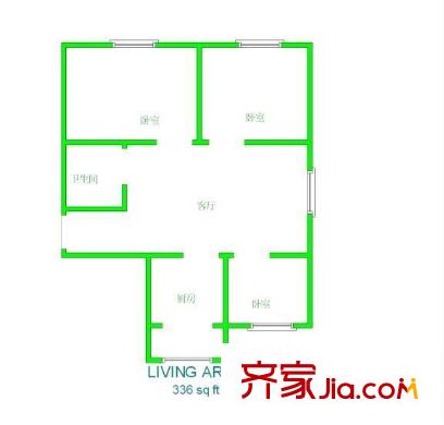 世紀(jì)新村戶型圖 戶型圖 3室1廳1衛(wèi)1廚
