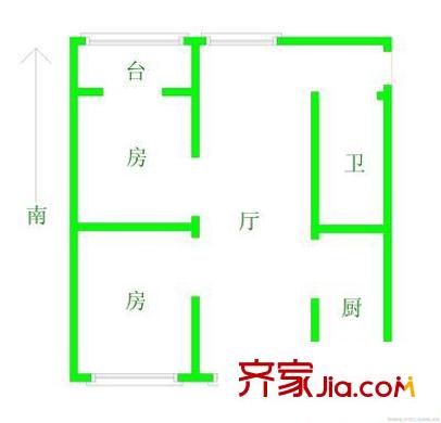 捷達(dá)園戶型圖戶型圖 2室2廳2衛(wèi)1廚