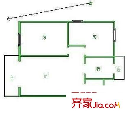 捷達(dá)園戶型圖戶型圖 2室1廳1衛(wèi)1廚