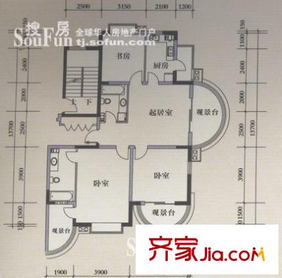 捷達(dá)園戶型圖A/B/D座 3室2廳2衛(wèi)