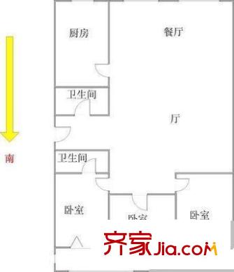 榮遷東里戶型圖戶型圖 3室2廳2衛(wèi)1廚