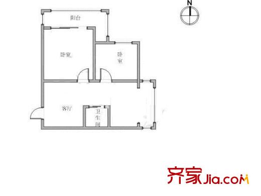 長治里 2室 戶型圖