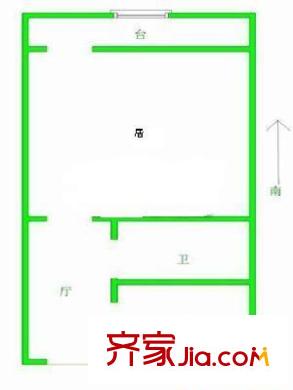 同安里戶型圖戶型圖 1室1廳1衛(wèi)1廚