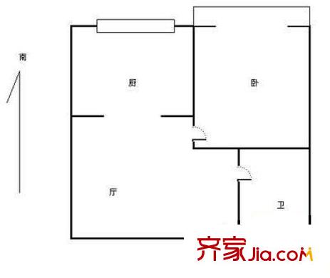 河西區(qū)桂江里戶(hù)型圖戶(hù)型圖 1室1廳1衛(wèi)1廚