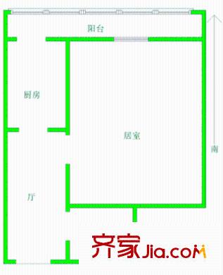 河西區(qū)桂江里戶(hù)型圖戶(hù)型圖 1室1廳1衛(wèi)1廚