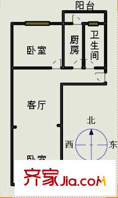 景園里 2室 戶型圖