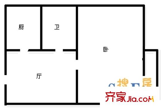 頌禹里戶型圖戶型圖 1室1廳1衛(wèi)1廚