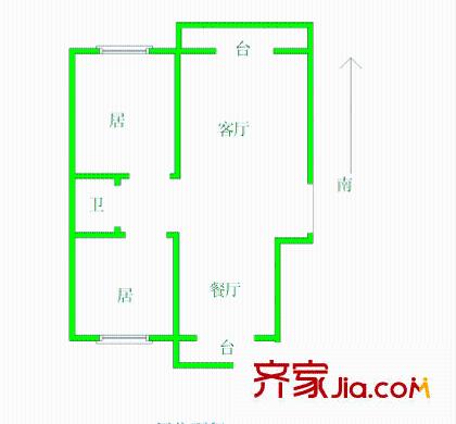 英俊名邸戶型圖戶型圖 2室2廳1衛(wèi)1廚