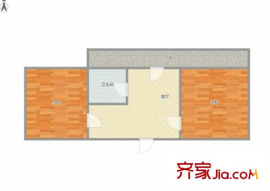 程林里 2室 戶型圖