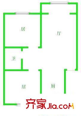 觀園公寓戶型圖戶型圖 2室2廳2衛(wèi)1廚