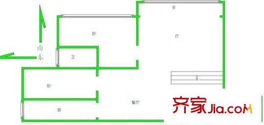 金海灣花園戶型圖戶型圖 2室2廳1衛(wèi)1廚