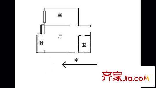 水木天成臨灣園 1室 戶型圖