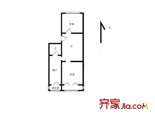 蓮安里 2室 戶型圖