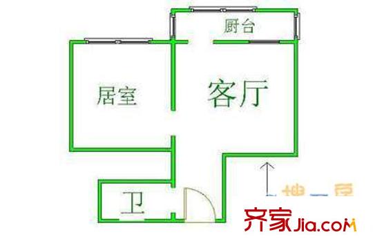 水木天成臨灣園戶型圖戶型圖 1室1廳1衛(wèi)1廚