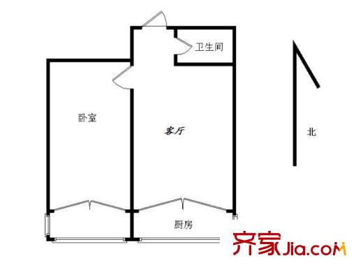 蓮安里 1室 戶型圖