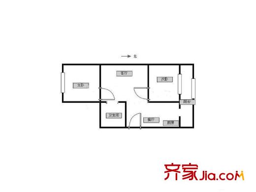 蓮安里 2室 戶型圖