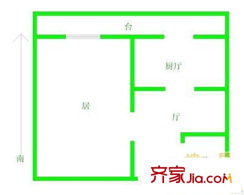 航天北里戶型圖戶型圖 1室1廳1衛(wèi)1廚