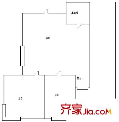 盛和家園戶型圖戶型圖 2室1廳1衛(wèi)1廚
