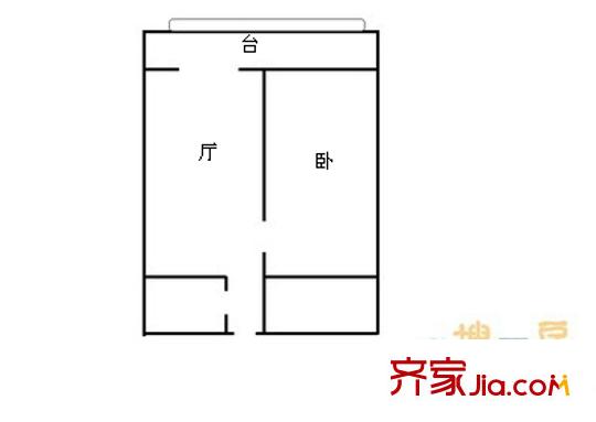盛和家園戶型圖戶型圖 1室1廳1衛(wèi)1廚