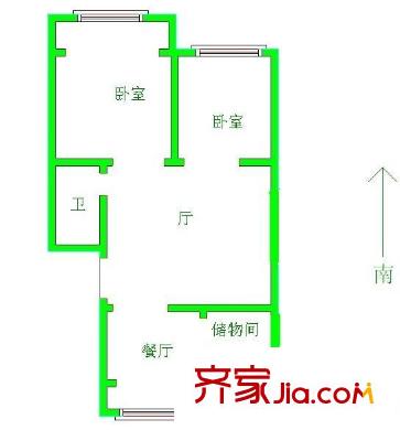 昌樂花苑 2室 戶型圖