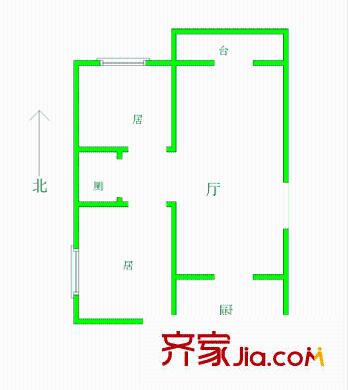 傲景觀瀾戶型圖戶型圖 2室2廳1衛(wèi)1廚