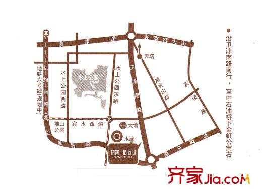 招商鉆石山別墅交通圖