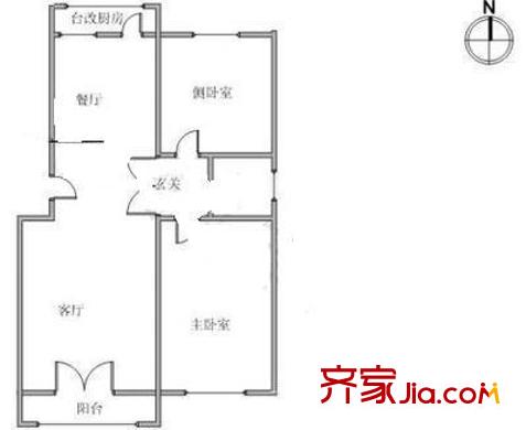 翠湖溫泉花園戶型圖戶型圖 2室2廳1衛(wèi)1廚