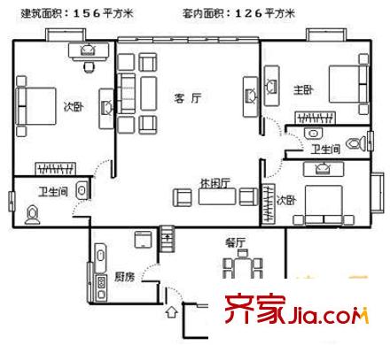 科園云居公寓 2室 戶型圖