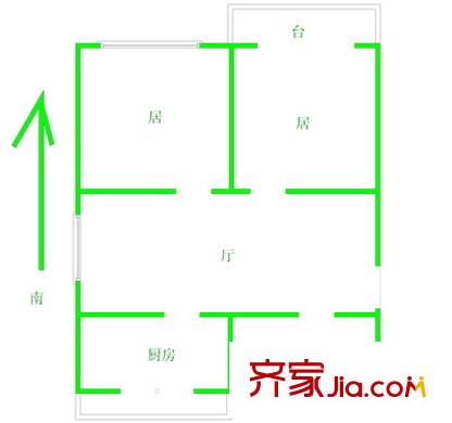 科園云居公寓 2室 戶型圖