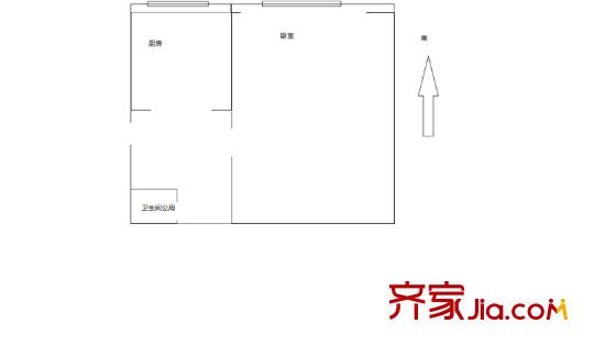 市政樓?河東區(qū) 1室 戶型圖