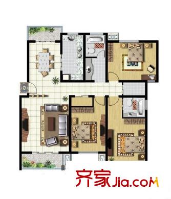 南江小區(qū)戶型圖戶型圖 3室2廳2衛(wèi)1廚