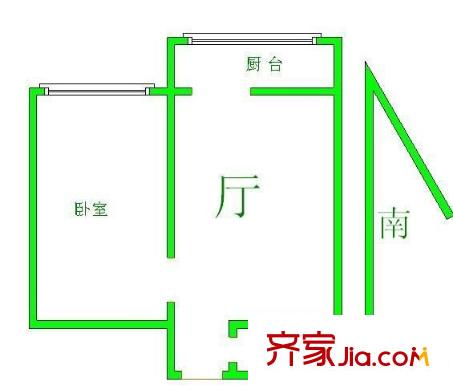 佳欣里戶型圖戶型圖 1室1廳1衛(wèi)1廚