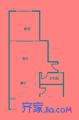 蓬仁園戶型圖 戶型圖 2室1廳1衛(wèi)1廚