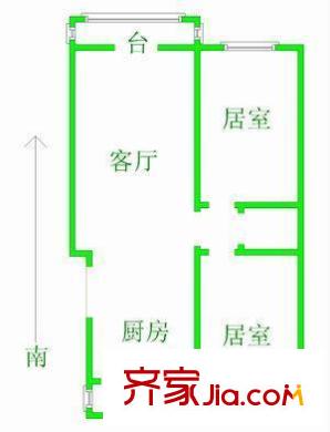 興泰園戶型圖戶型圖 2室1廳1衛(wèi)1廚