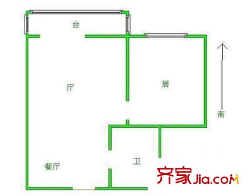 林苑東里戶型圖戶型圖 1室2廳1衛(wèi)