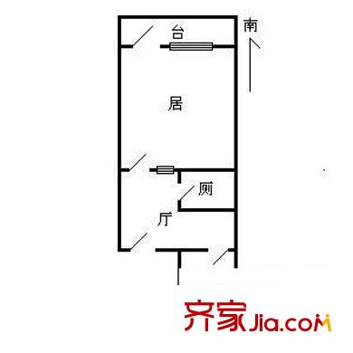 大生里戶型圖戶型圖 1室1廳1衛(wèi)1廚